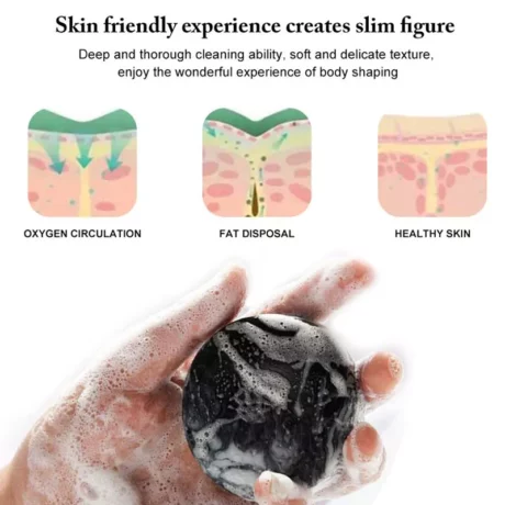 Custom Coffee Slimming Soap Bar loss weight Volcanic Clay Skin Whitening Body Clear Natural Black Soap